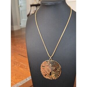 Sanddollar Necklace Goldtone Vintage
